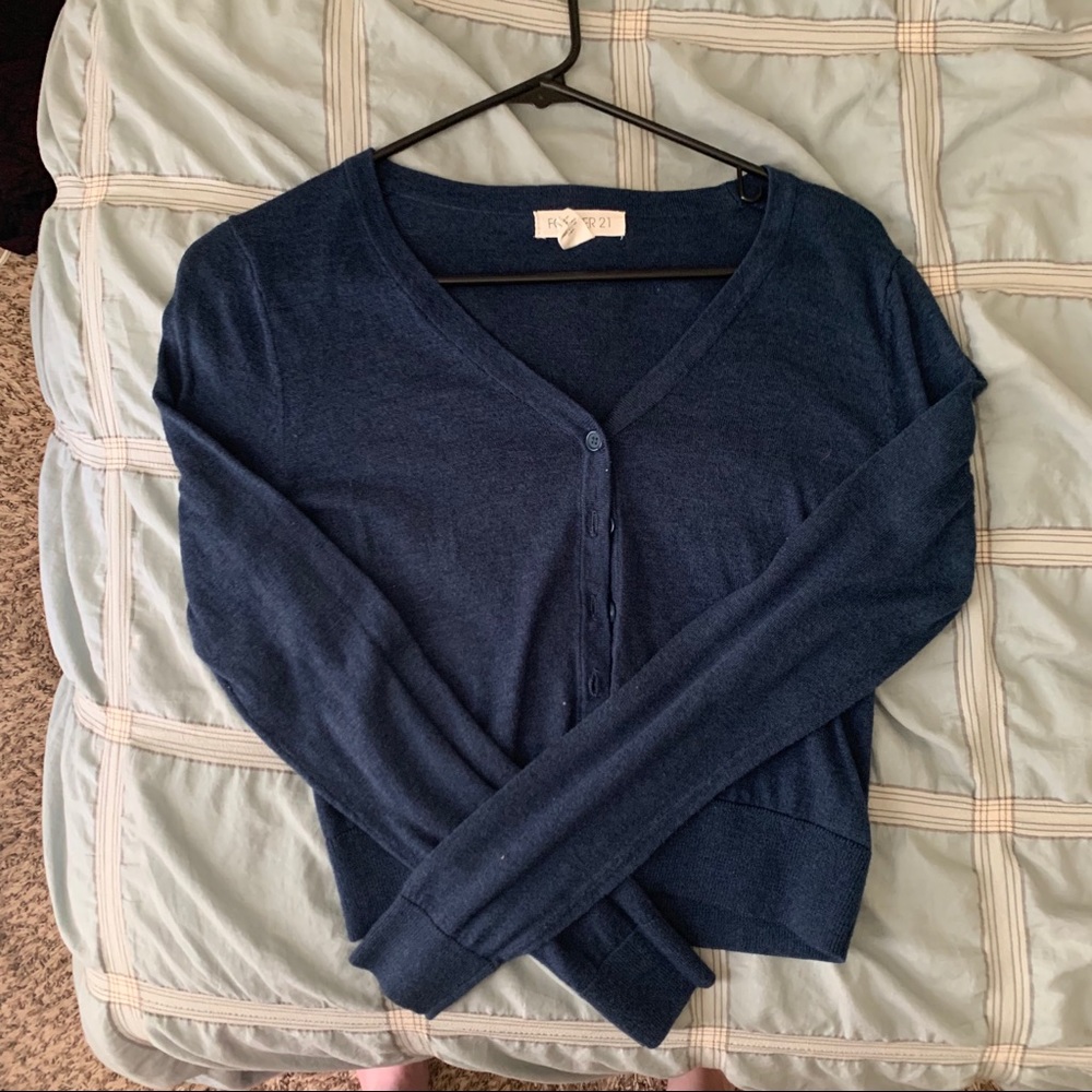 Forever 21 V-neck Cropped Cardigan